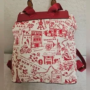 Tory Burch | Bags | Tory Burch Maroon Cream Nylon Medium  display picture 1